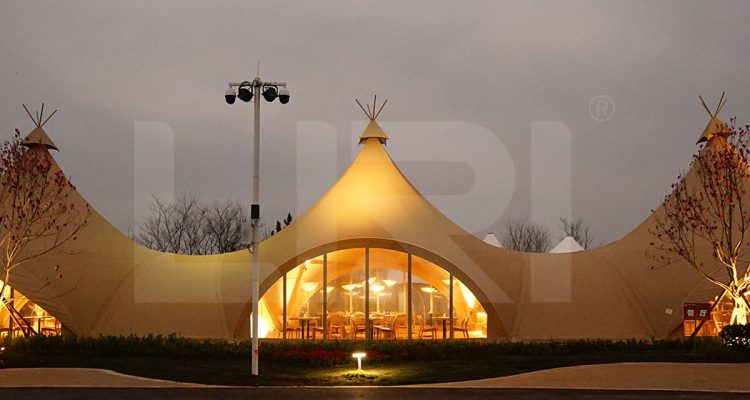 Luxury clear span wedding tent banner image for homepage hero