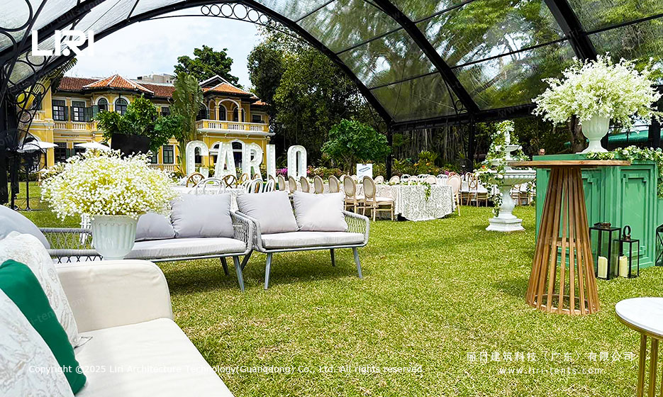beachfront wedding tent