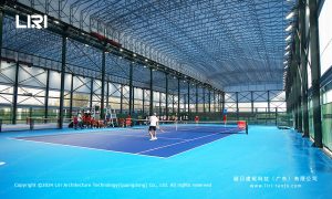 active players tennis court interior wedding tent