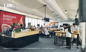 white aluminum-frame VIP lounge tent at Bangsaen Grand Prix racetrack