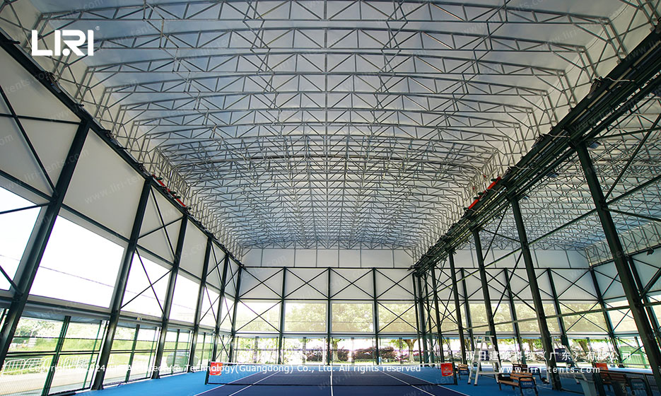 tennis court interior aluminum frame truss structure